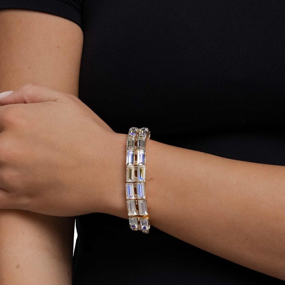 Paparazzi Jewelry Accessories - Symmetrical Statement - Yellow Bracelet - NEW!!